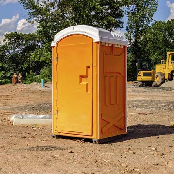 how often are the portable restrooms cleaned and serviced during a rental period in Unity Ohio